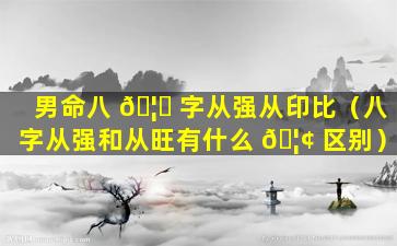 男命八 🦊 字从强从印比（八字从强和从旺有什么 🦢 区别）